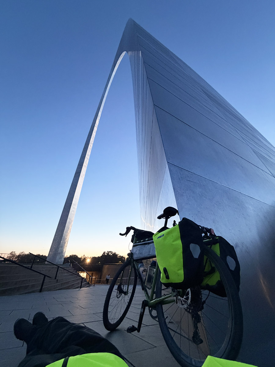 Bicycle St. Louis arch Bicycle at the arch in St. Louis