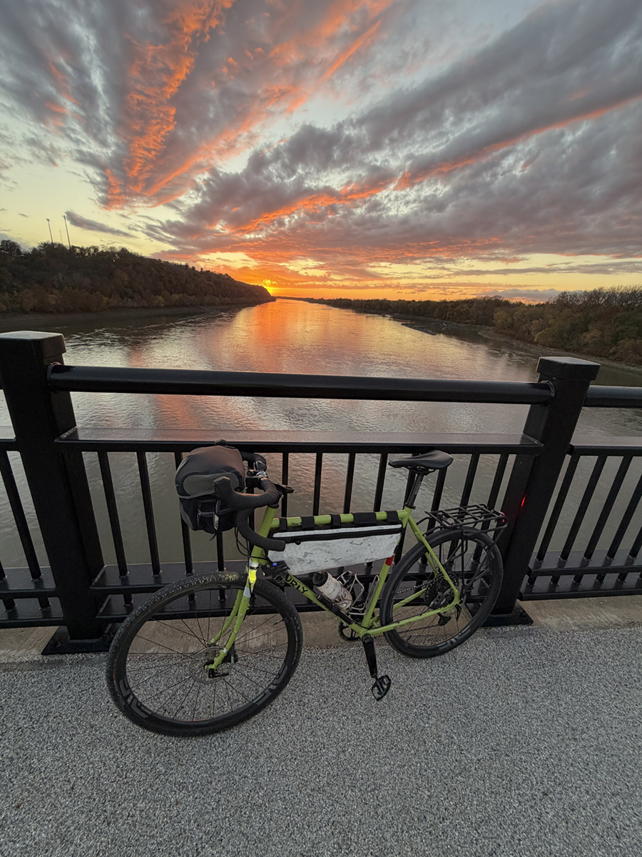 Hermann MO bridge Bicycle path on the bridge over the Missouri to Hermann