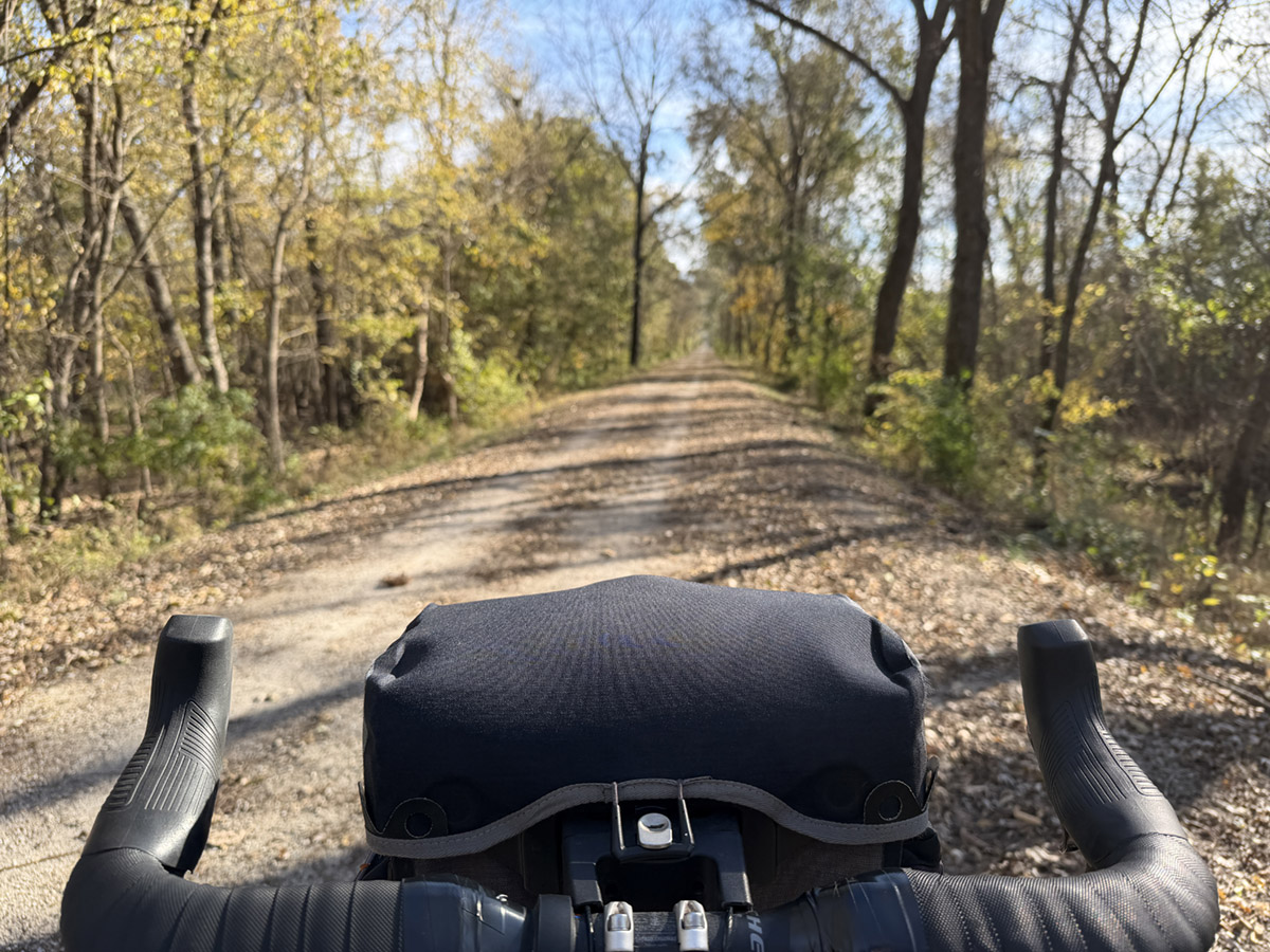 Katy Trail Looking over my handlebars at the Katy Trail